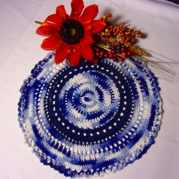 Handmade Crocheted Doily, Home Decor Table Doilies, Crochet Doily, MADE BY KAT - Picture 1 of 6